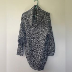 Women’s long, cowl neck sweater